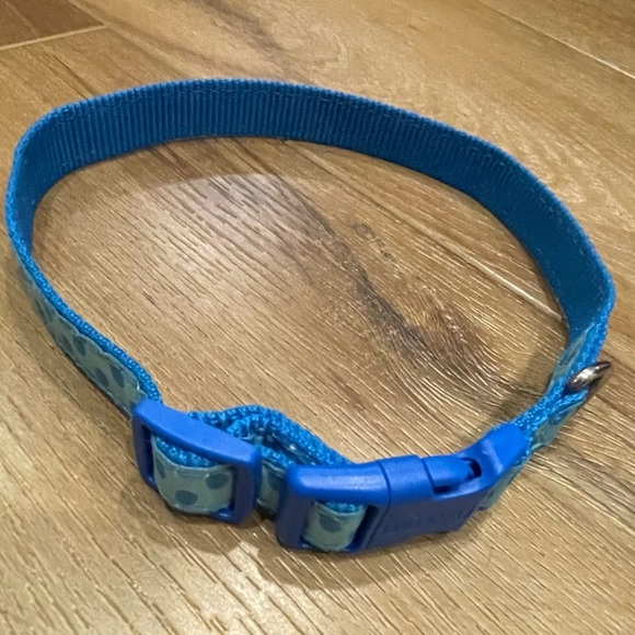 Ruffin’ It blue polka dot Dog Collar size Small or Medium never worn - Picture 1 of 7